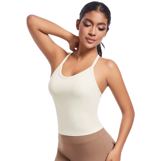 Débardeur de Sport Long - Dos Croisé & Maintien Intégré