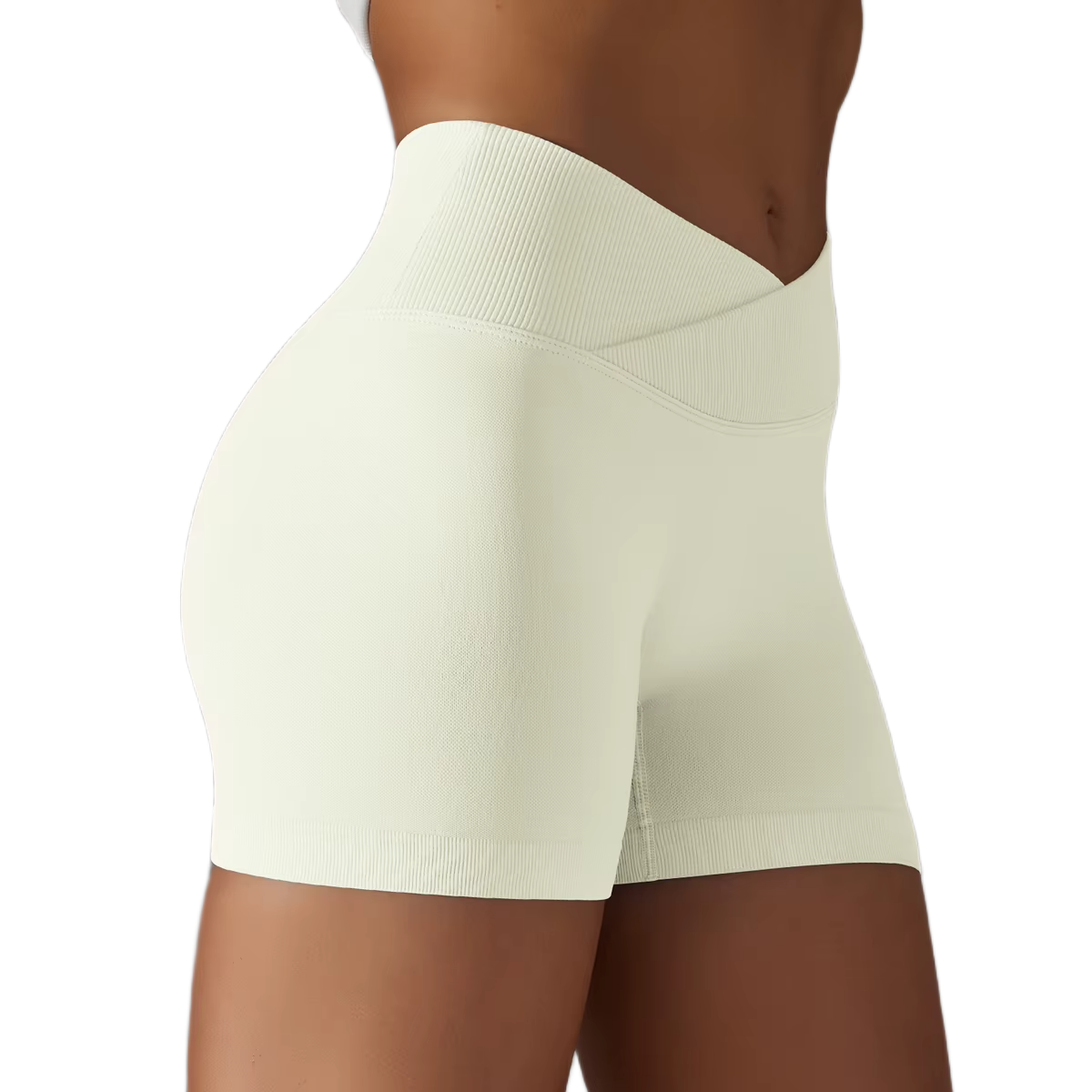 Short de Yoga Taille Haute Croisée - Confort Absolu