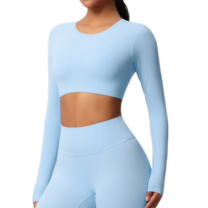 Crop Top Manches Longues - Confort & Seamless
