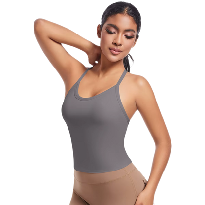 Débardeur de Sport Long - Dos Croisé & Maintien Intégré