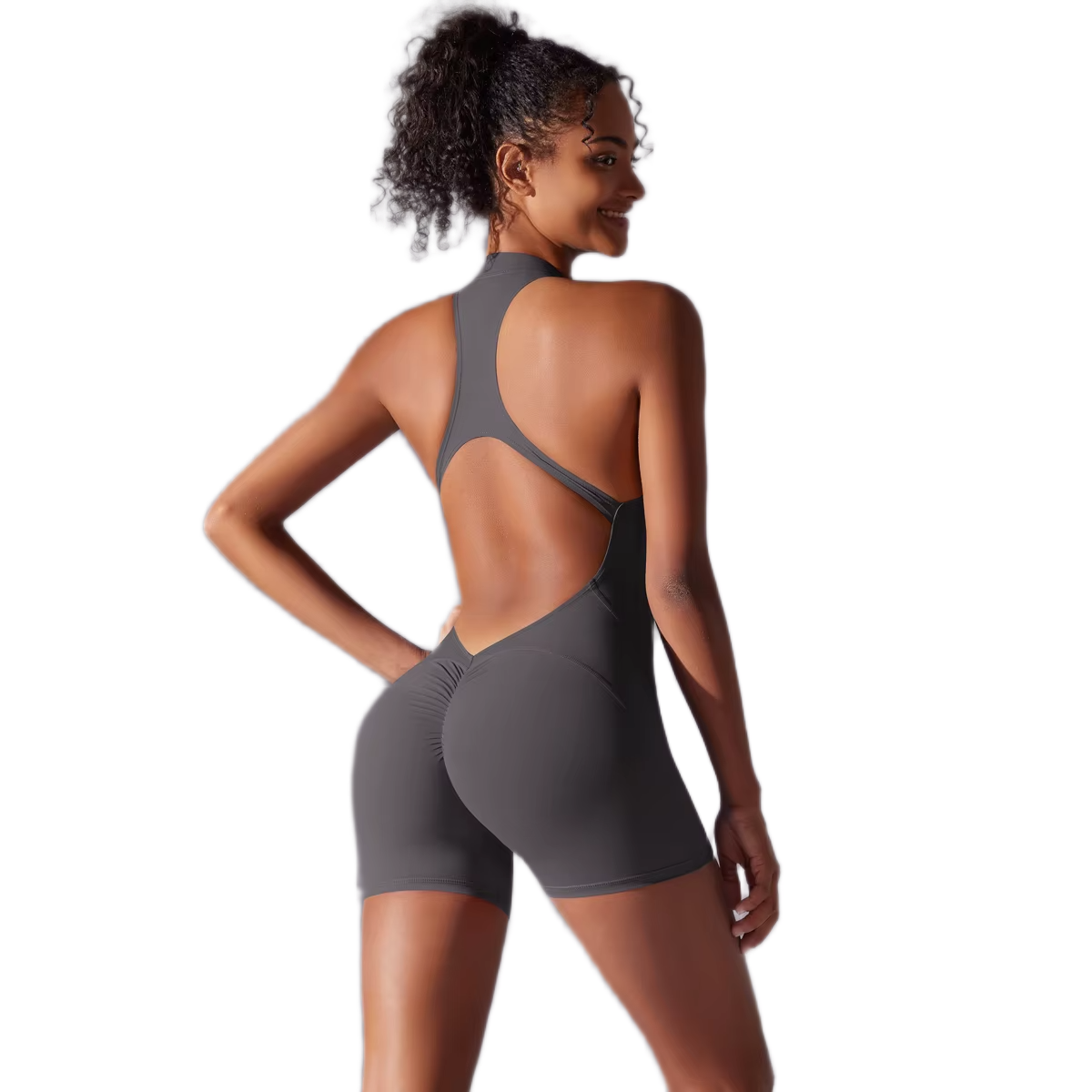 Combinaison de Sport Dos Nu Zippée - Effet Sculptant