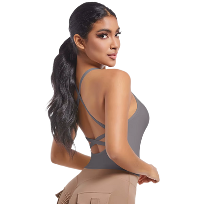 Débardeur de Sport Long - Dos Croisé & Maintien Intégré