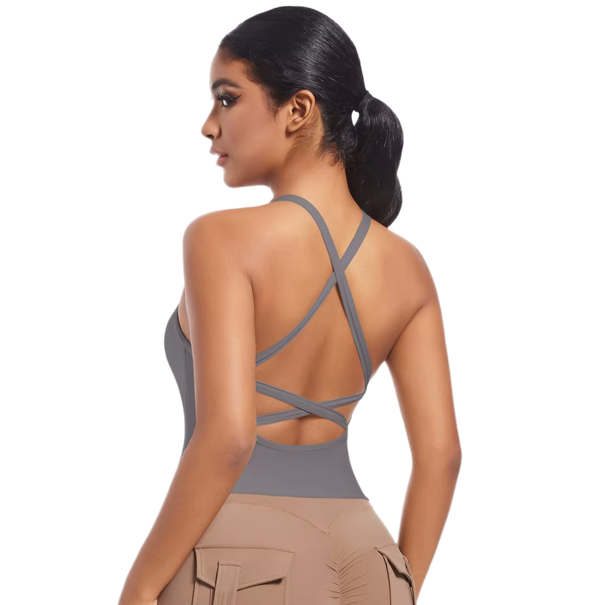 Débardeur de Sport Long - Dos Croisé & Maintien Intégré