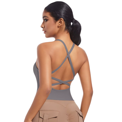 Débardeur de Sport Long - Dos Croisé & Maintien Intégré