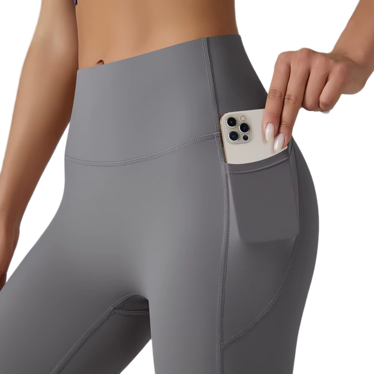 Legging Taille Haute avec Poches - Effet Seconde Peau