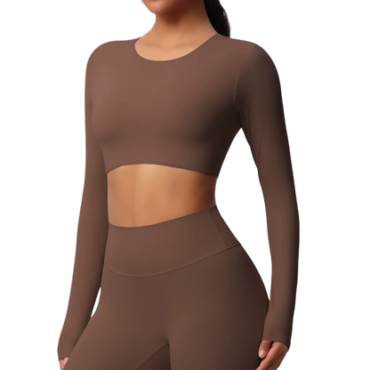 Crop Top Manches Longues - Confort & Seamless