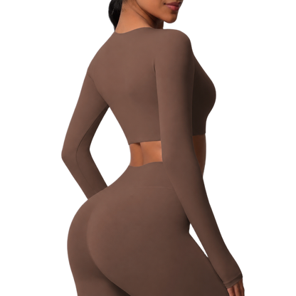 Crop Top Manches Longues - Confort & Seamless