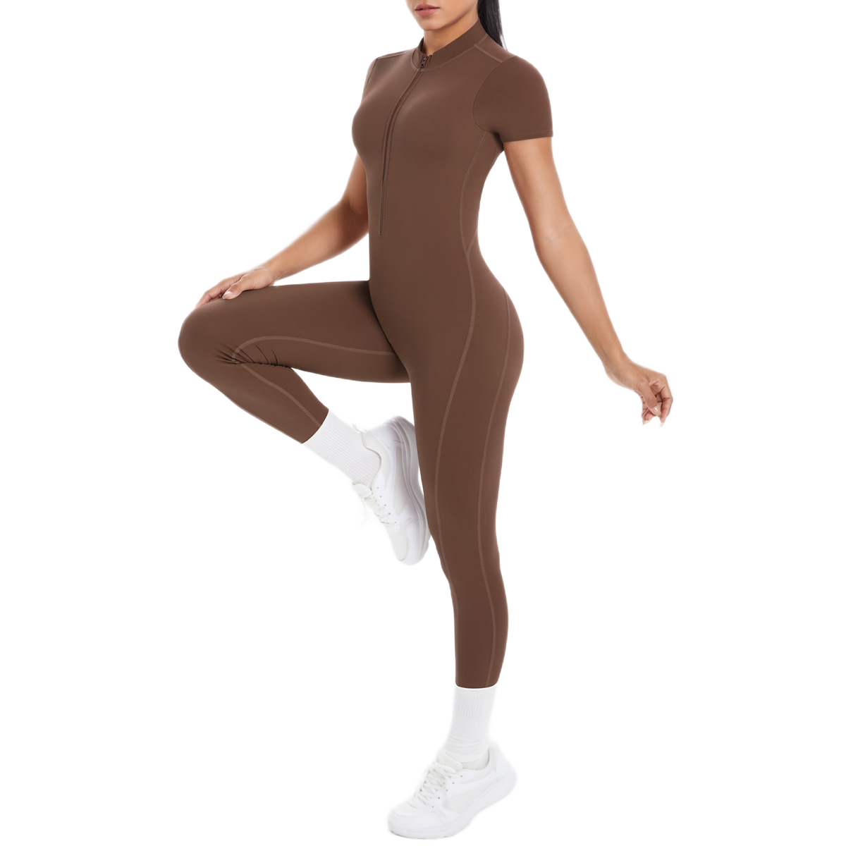 Combinaison Longue de Sport - Zip & Dos Nu