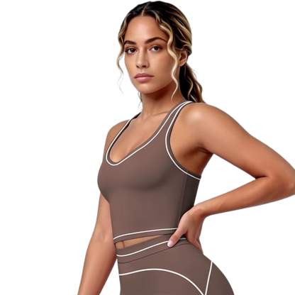 Brassière de Sport Liserés - Maintien Optimal
