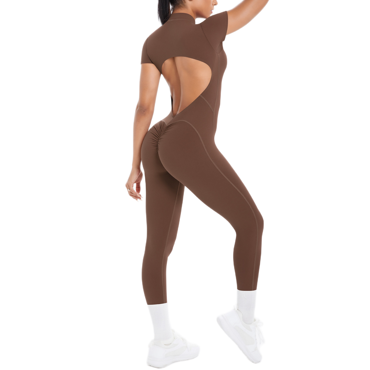 Combinaison Longue de Sport - Zip & Dos Nu
