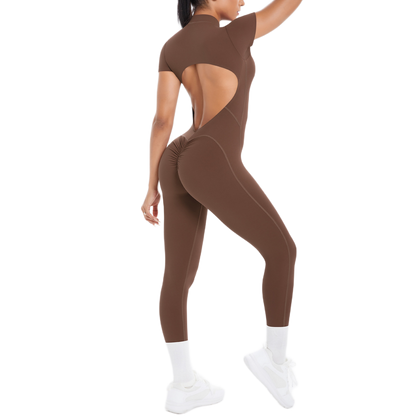 Combinaison Longue de Sport - Zip & Dos Nu