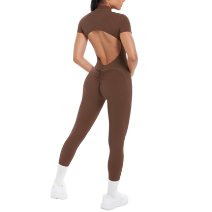 Combinaison Longue de Sport - Zip & Dos Nu