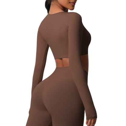 Crop Top Manches Longues - Confort & Seamless