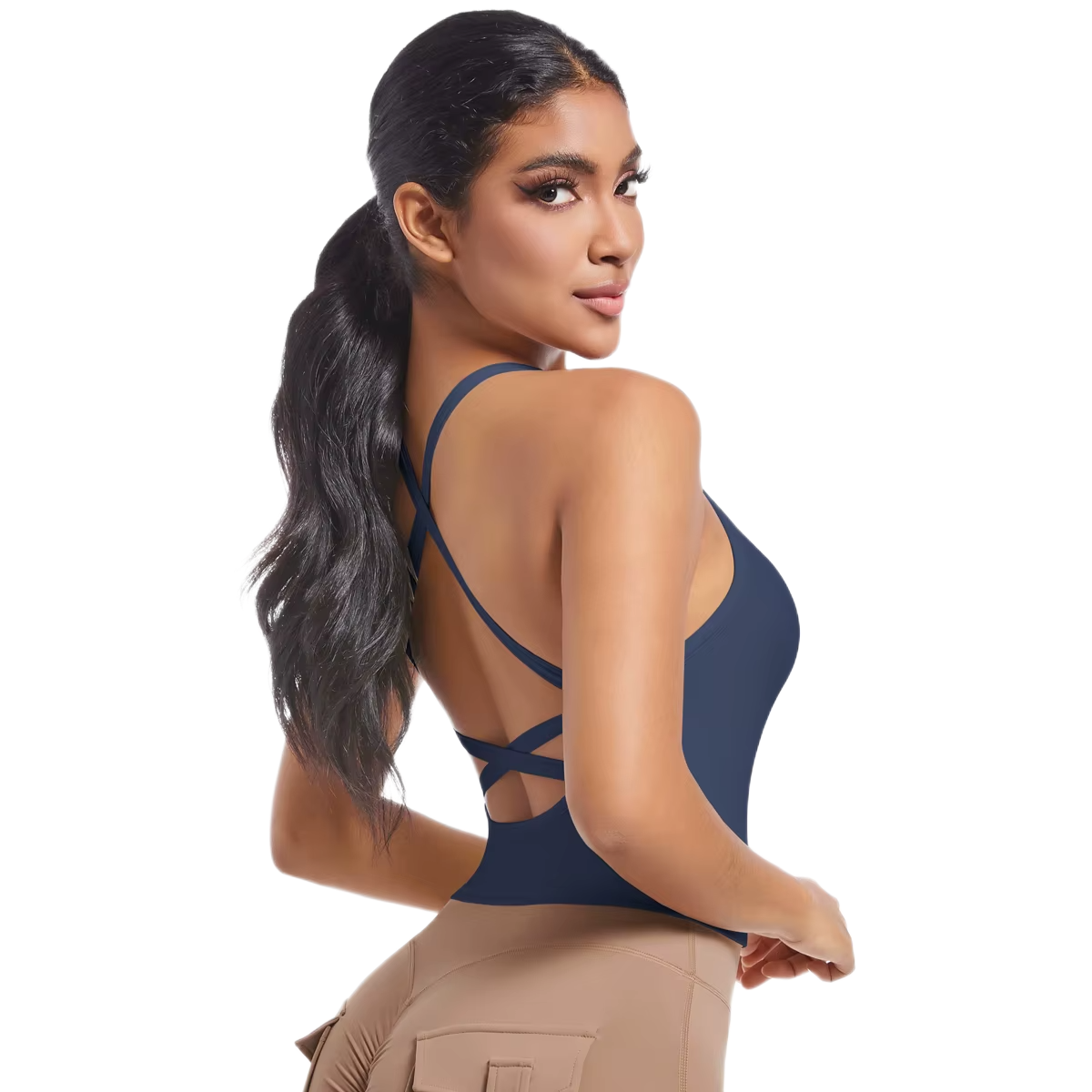 Débardeur de Sport Long - Dos Croisé & Maintien Intégré