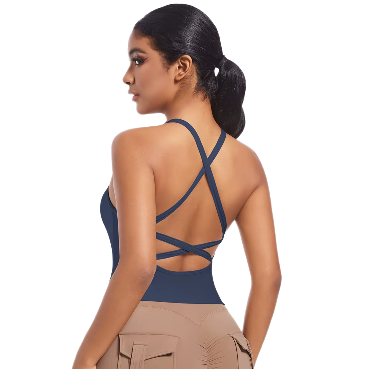 Débardeur de Sport Long - Dos Croisé & Maintien Intégré