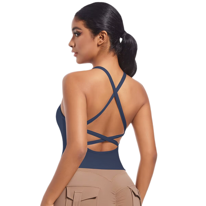 Débardeur de Sport Long - Dos Croisé & Maintien Intégré