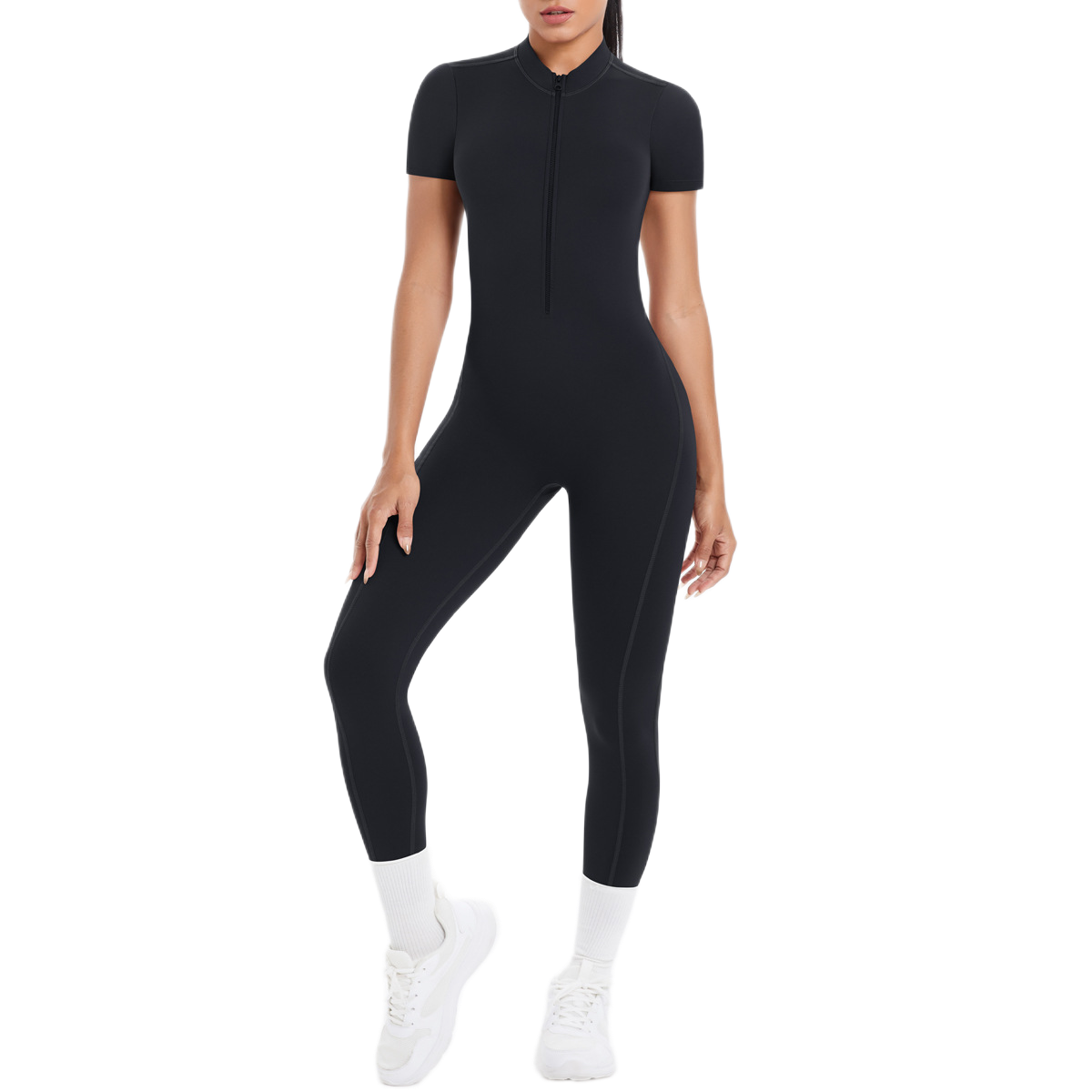 Combinaison Longue de Sport - Zip & Dos Nu
