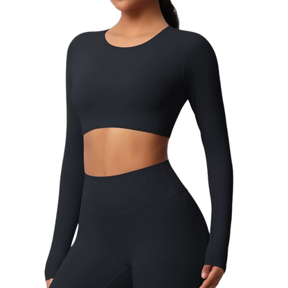 Crop Top Manches Longues - Confort & Seamless