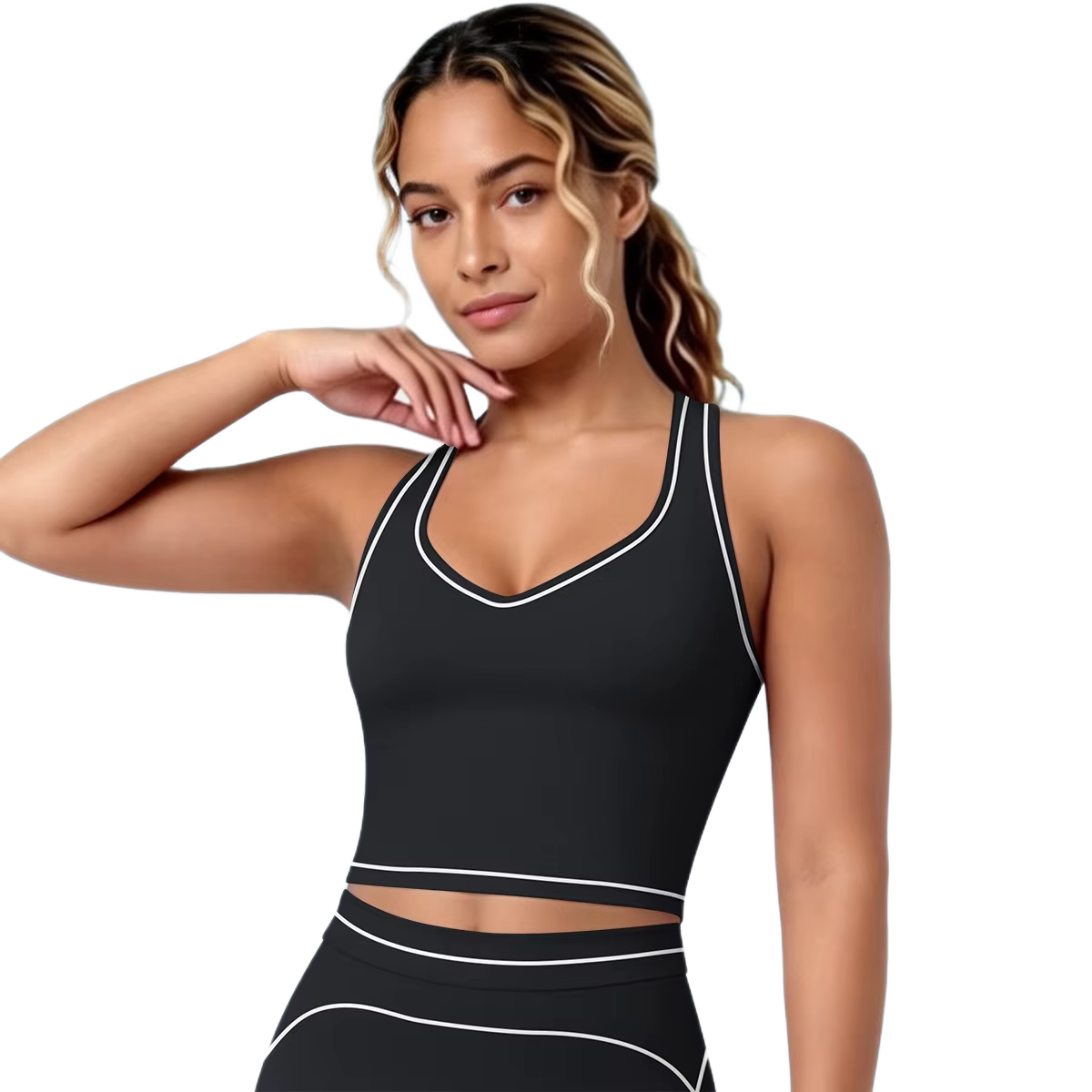 Brassière de Sport Liserés - Maintien Optimal