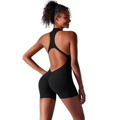 Combinaison de Sport Dos Nu Zippée - Effet Sculptant