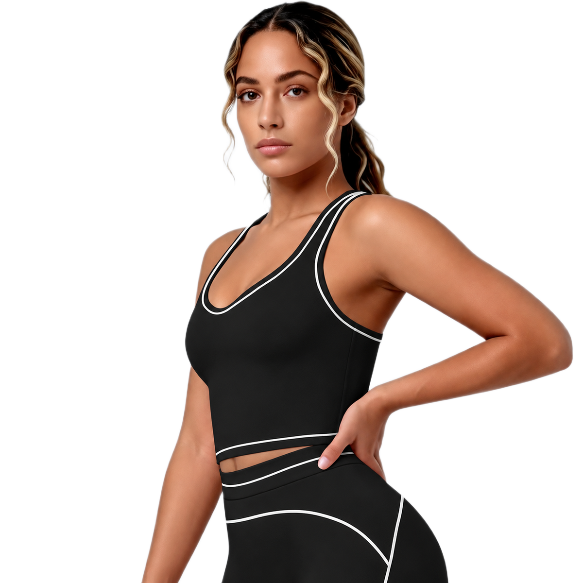 Brassière de Sport Liserés - Maintien Optimal