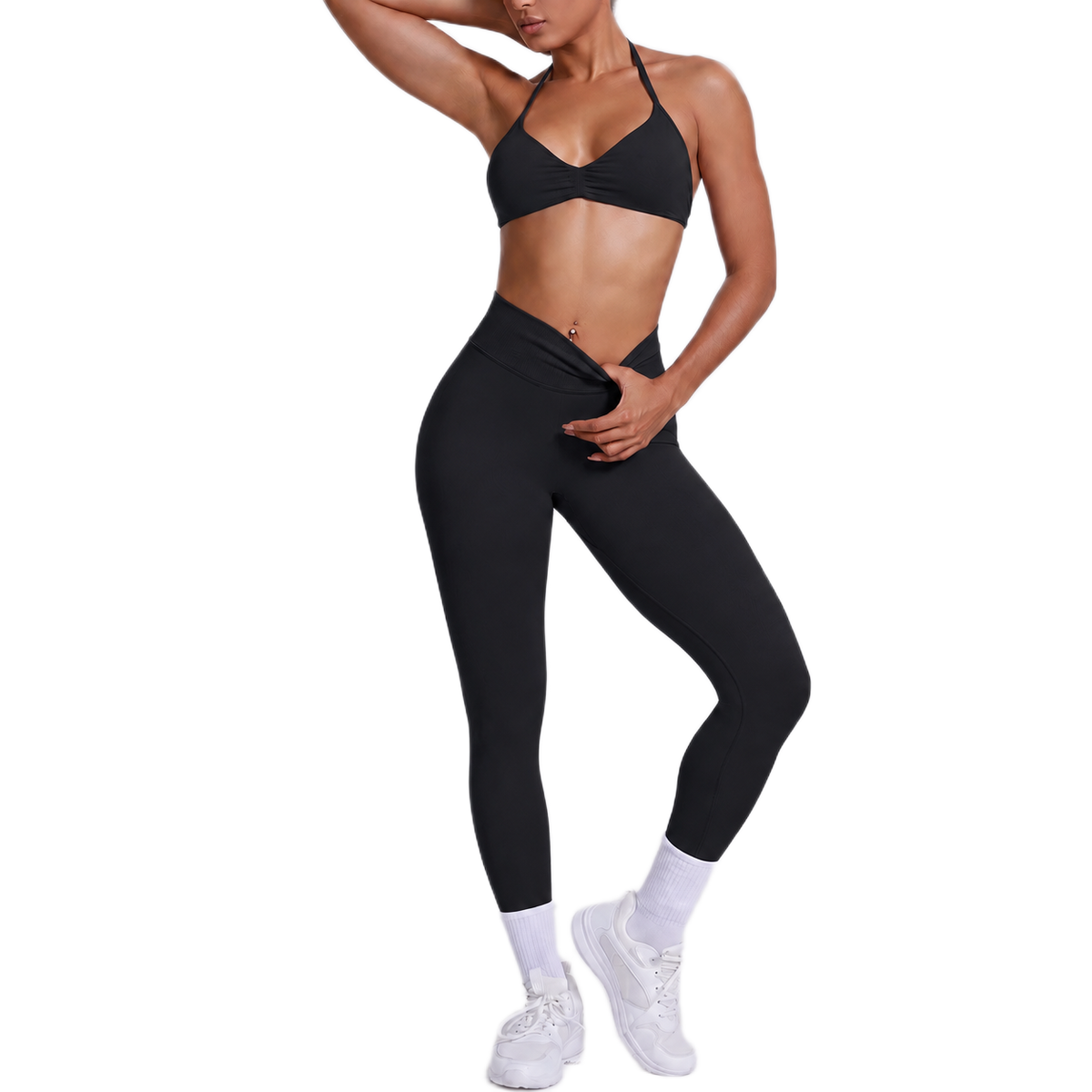 Ensemble Brassière Dos Nu & Legging Taille Haute