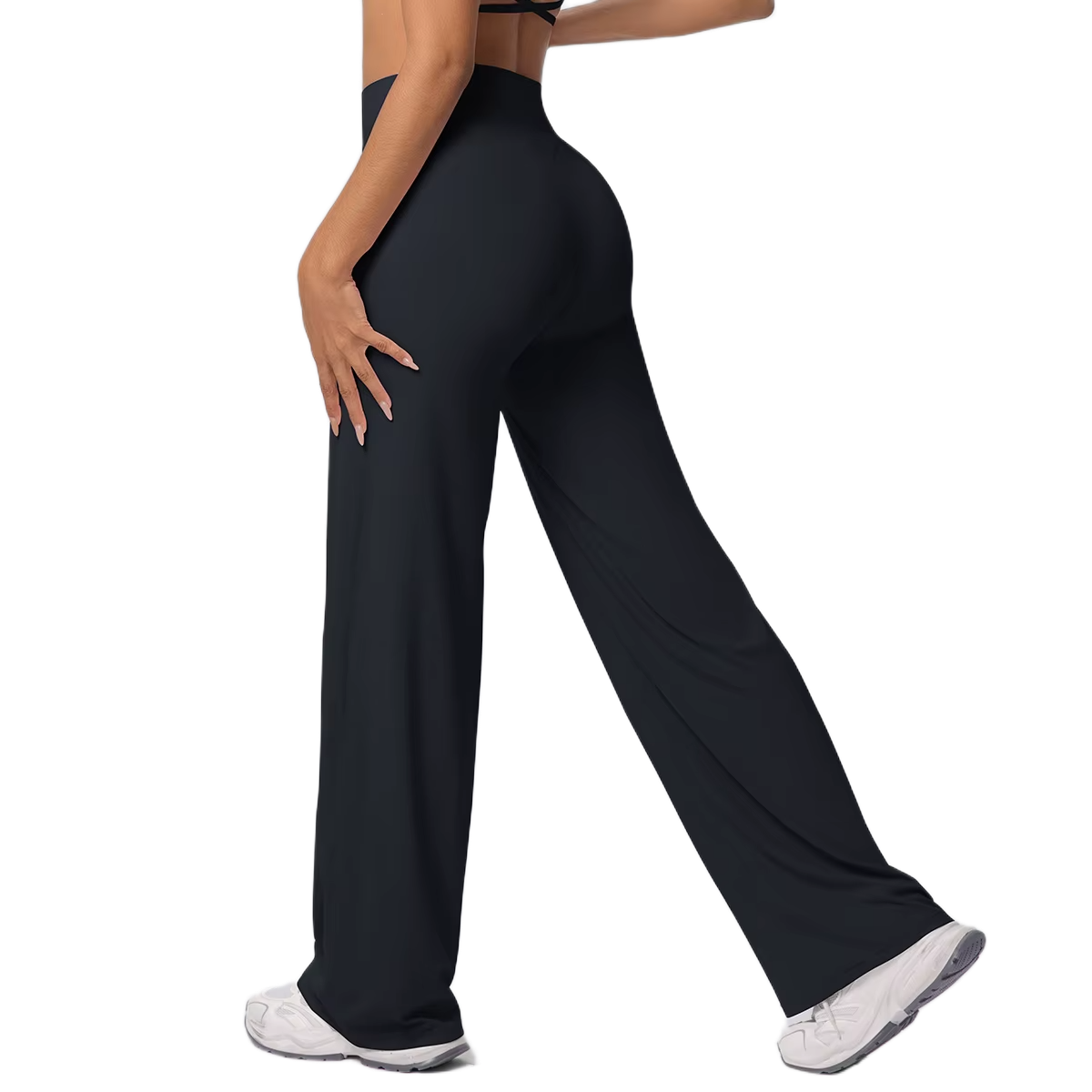 Pantalon Flare Taille Haute - Silhouette Allongée