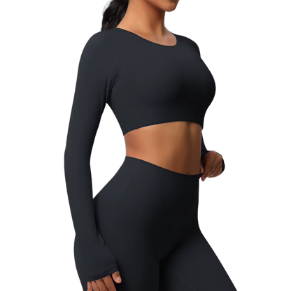 Crop Top Manches Longues - Confort & Seamless