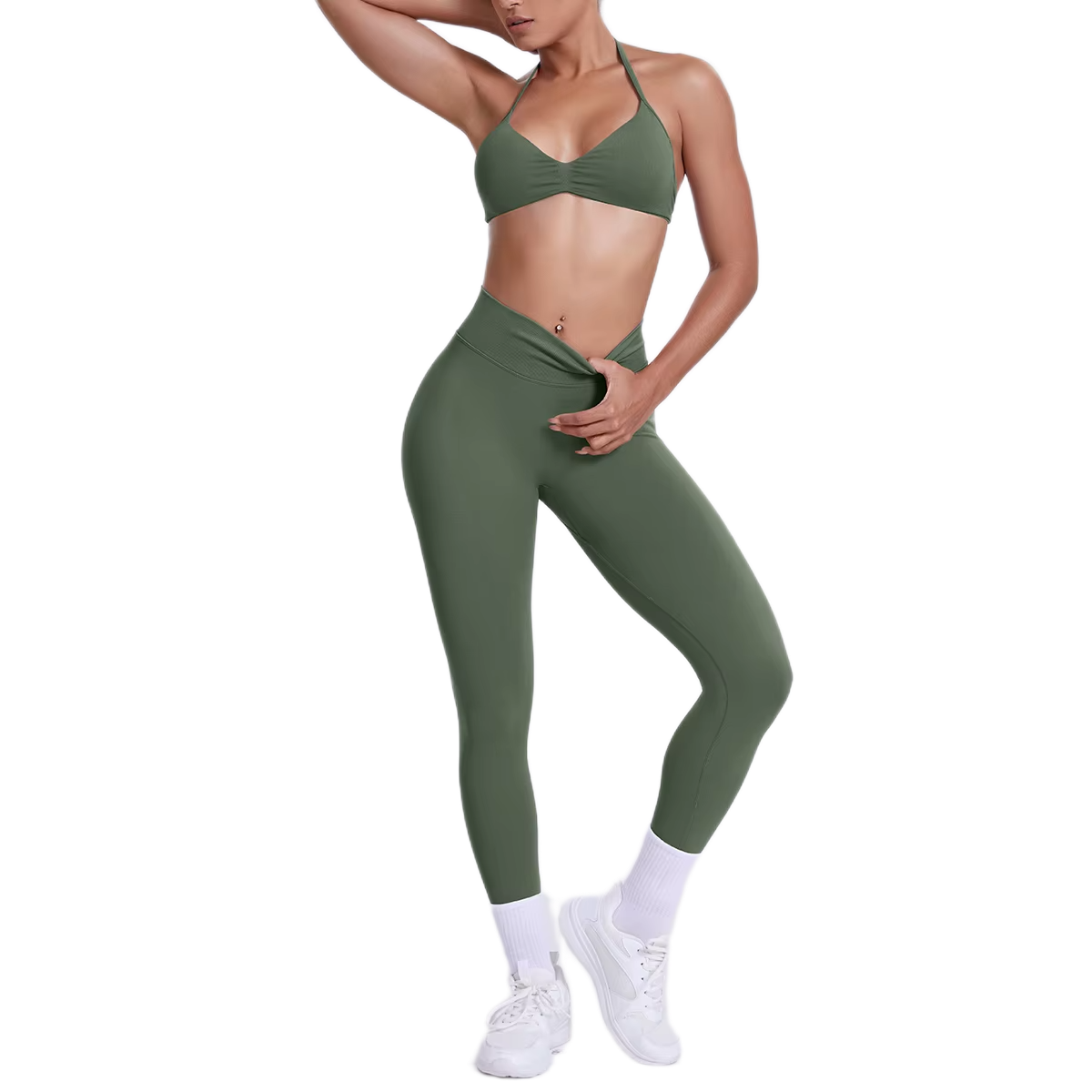 Ensemble Brassière Dos Nu & Legging Taille Haute