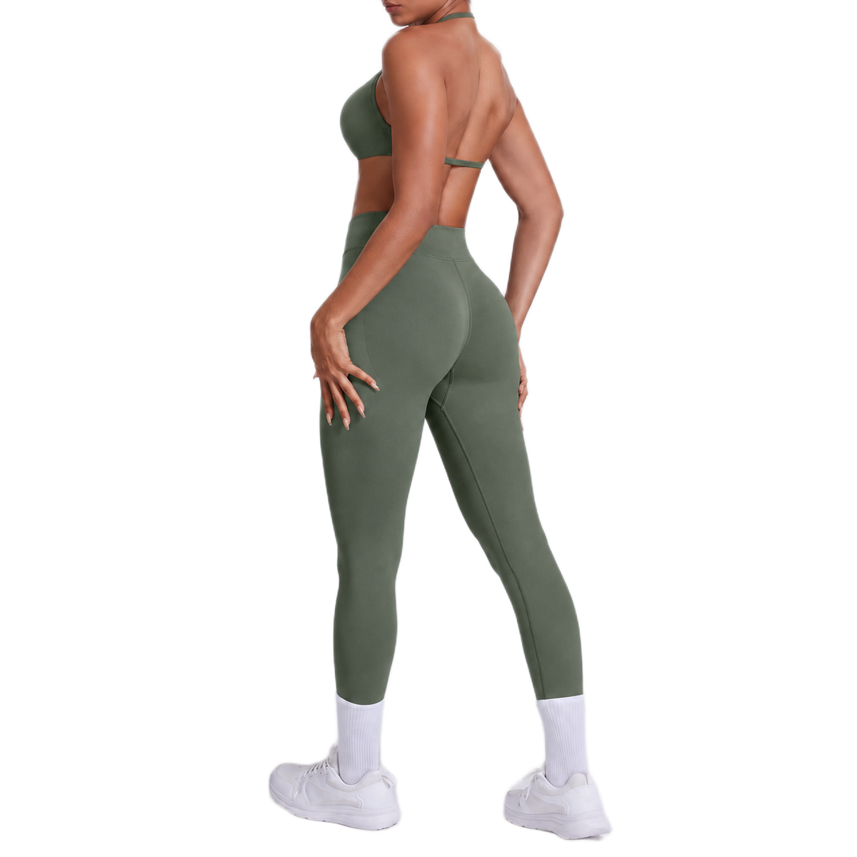 Ensemble Brassière Dos Nu & Legging Taille Haute