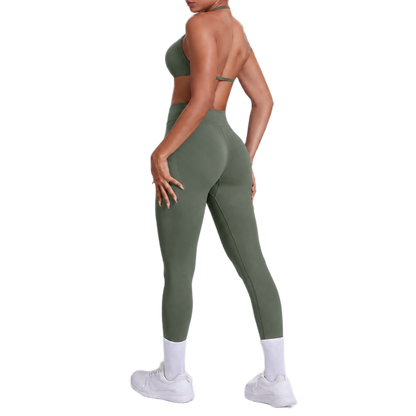 Ensemble Brassière Dos Nu & Legging Taille Haute